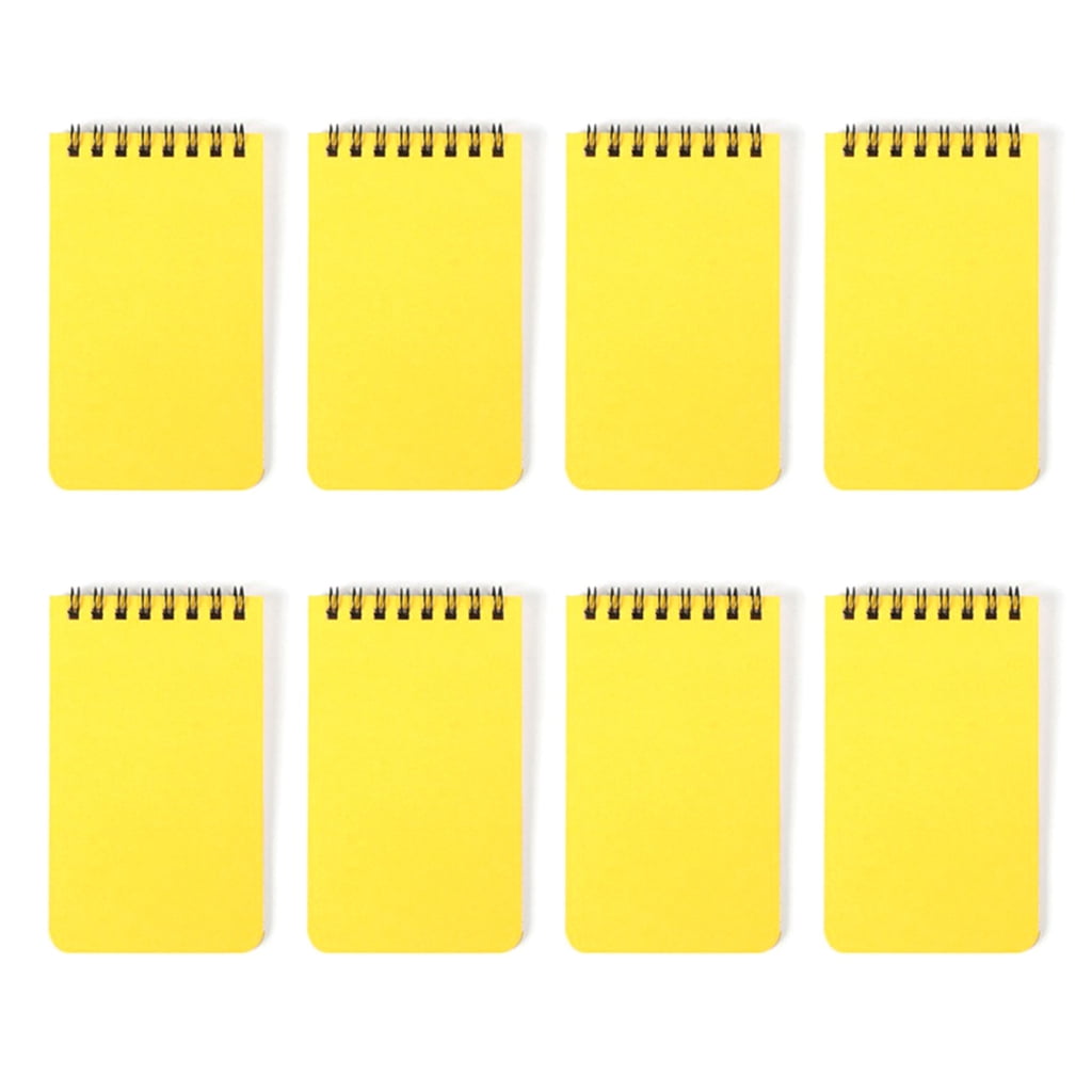 8Pcs Twin Coil Binding Notebook 80 Sheets Unlined Pocket Notepads Small Notebook