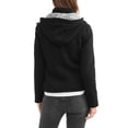 thumbnail image 2 of Yoki Women's Quilted Sherpa Lined Fleece Jacket With Removable Hood, 2 of 7