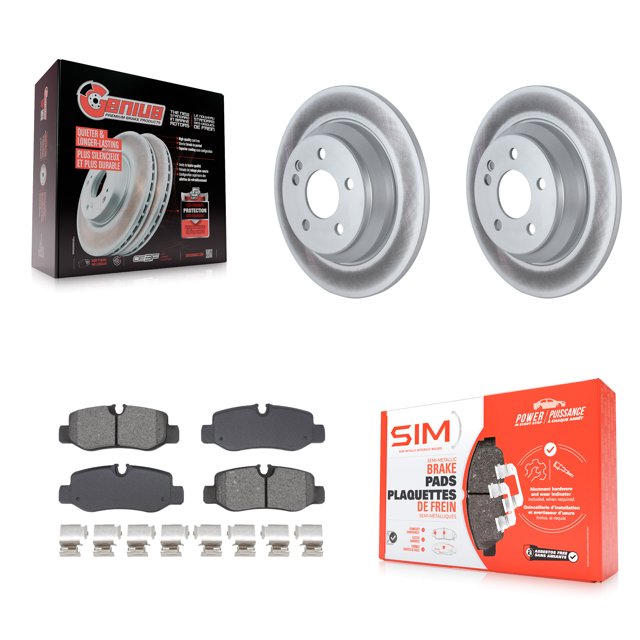 Transit Auto Rear Coated Disc Brake Rotors and Semi-Metallic Pads Kit for Car Mercedes-Benz Metris KGS-102697