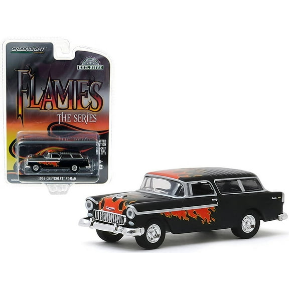 Greenlight 1:64 Flames The Series 1955 Chevrolet Nomad Hobby Exclusive