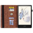 thumbnail image 6 of Case for Kindle Paperwhite 12th Gen 2024 / Paperwhite Signature Edition 12th Gen 2024 / Colorsoft Signature Edition 1st Gen 2024, PU Leather Business Folio Stand Cover with Card Slots - Brown, 6 of 8