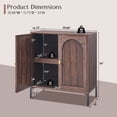 thumbnail image 2 of SinCiDo Wooden Bathroom Floor Cabinet with Adjustable Shelf, Modern Fluted Arched Freestanding Bathroom Storage Cabinet for Bathroom, 2 of 7