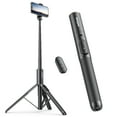 thumbnail image 1 of Sensyne 60 Phone Tripod & Selfie Stick, Lightweight All in One Phone Tripod Integrated with Wireless Remote Compatible with All Cell Phones for Selfie/Video Recording/Photo/Live Stream/Vlog（Black）, 1 of 5