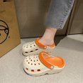 thumbnail image 3 of Sandalias Clogs Summer Shoes Wide Width para mujer Naranja EVA Casual 39, 3 of 5