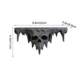 thumbnail image 3 of Gothic Skull Shelf, Wall Mounted Halloween Decor Storage with Ice Spike Details, Dark Floating Shelf for Bedroom Bathroom Study and Small Trinkets, 3 of 7