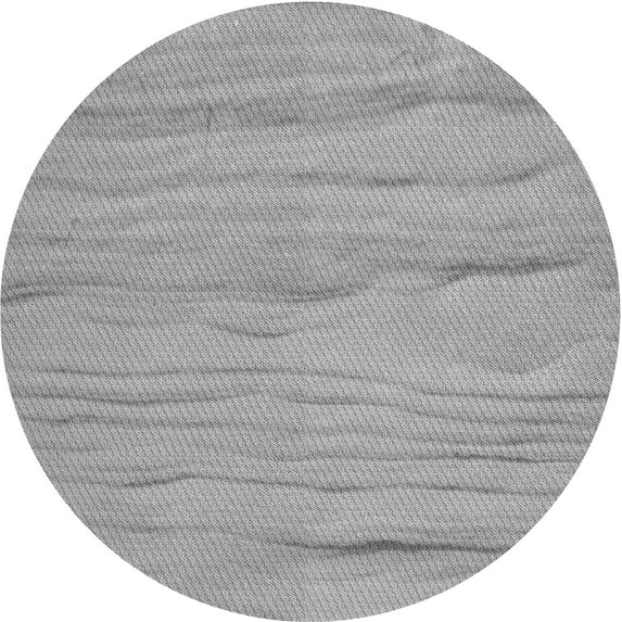 Ahgly Company Machine Washable Indoor Round Transitional Gray Cloud Gray Area Rugs, 5' Round
