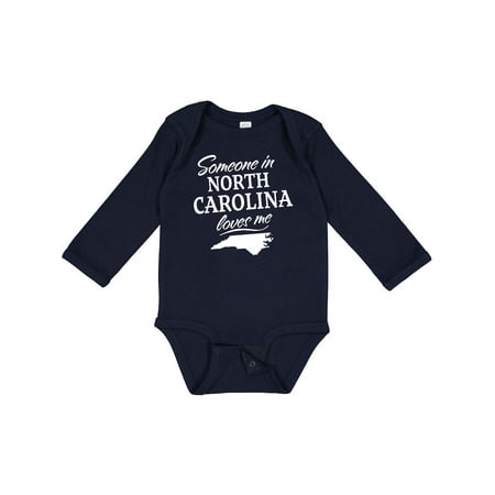 

Inktastic Someone in North Carolina Loves Me Boys or Girls Long Sleeve Baby Bodysuit
