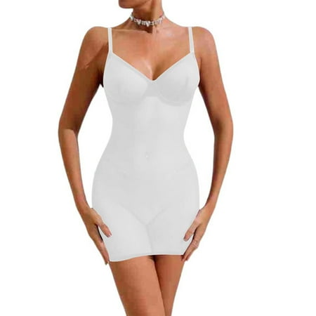 POIUYTR Plus Size Power Mesh Bodysuit - See Through Tummy Control Shapewear  Slimming Babydoll Sheer Mesh Nightgown