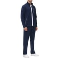 thumbnail image 3 of YIRUIYA Men's Long Sleeve Full Zip Athletic Tracksuits Set with Zip Pocket 2 Piece, 3 of 9