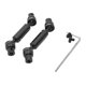 thumbnail image 5 of For WPL 1/10 C74 1/16 Metal Upgrade Front & Rear Drive Shafts Black, 5 of 5