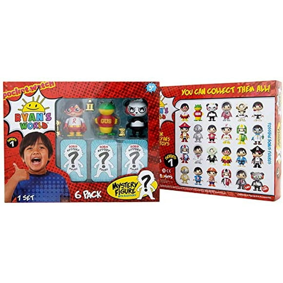 Ryan's World 6 Pack Figurines Collectible - Series 1