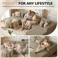 thumbnail image 6 of Liaroo 134.7" U-Shaped Modular Sectional Sofa with Chaise, Cloud Boneless Couch for Living Room, Apartment & Theater Room, No Assembly Required, 6 of 10