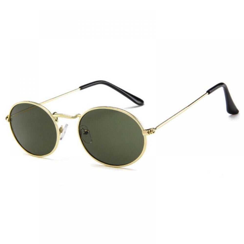 Women Sunglasses Fashion Vintage Retro Mirrored Frame Round Lens Glasses Hipster 