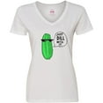 thumbnail image 3 of Inktastic Just Dill with It Chill Dill Pickle in Sunglasses Women's V-Neck T-Shirt, 3 of 5