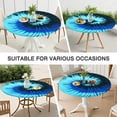 thumbnail image 7 of Colorful Tie Dye Pattern Round Fitted Tablecloth with Elastic Edge,Dining Table Cover Waterproof,Outdoor Round Tablecloth for Camping,Dining,Indoor and Outdoor, 7 of 7