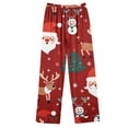 thumbnail image 2 of Women's Classic Button Down Christmas Pajama Set Long Sleeve 2pc Pjs High Waist Pants Sleepwear Pj Set Loungewear, 2 of 4