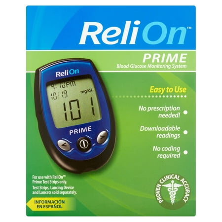 ReliOn Prime Blood Glucose Monitoring System, Blue - Walmart.com