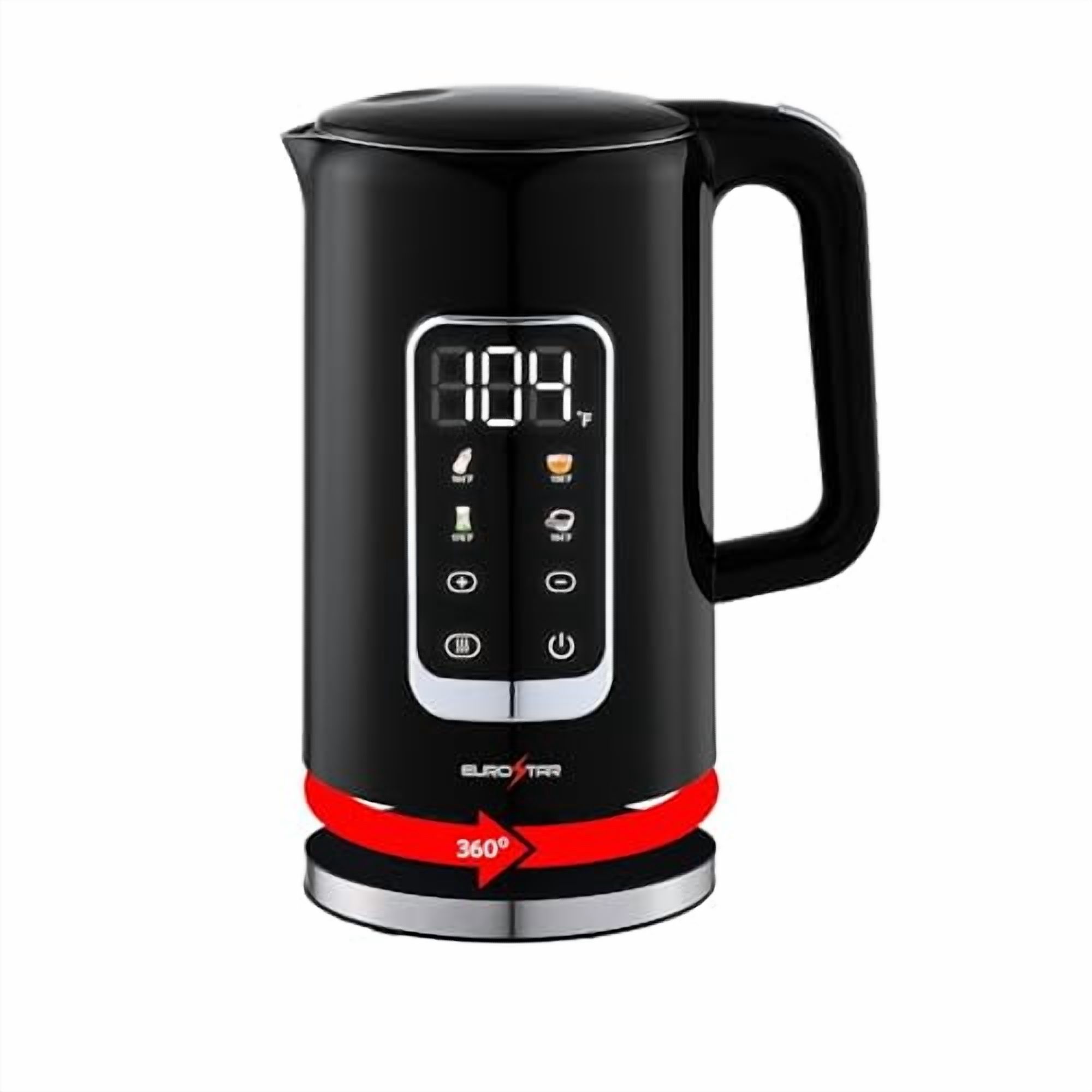 EUROSTAR EDK1770BK 1.7L Digital Electric Kettle, Black
