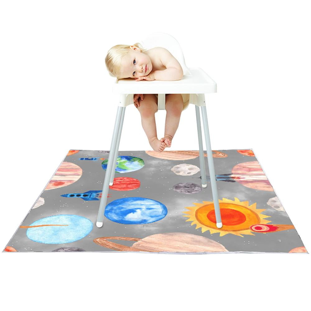 Large Baby Floor Mat No Mess High Chair Feeding Cover Messy Play Dinosaur Design 