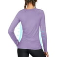 thumbnail image 2 of Women's Long Sleeve UPF 50+ UV Sun Protection Shirts Rash Guard Swim T-Shirt/Hoodie Quick Dry for Outdoor Hiking, 2 of 6