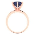 thumbnail image 4 of 3.0ct round cut blue sapphire 14k rose gold Bridal Wedding Engagement Promise Anniversary Ring for Women size 3.75, 4 of 7
