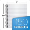 thumbnail image 4 of shiyou-Spiral Notebooks, 3-Subject, College Ruled Paper, Durable Plastic Cover, 150 Sheets, 3 Divider Pockets, 2 Pack (10386), multi-colored, 4 of 4