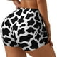 thumbnail image 1 of Fotbe Cow Print Black White Shorts Sin Costuras – Shorts Deportivos de Cintura Alta para Mujer, Elásticos para Gimnasio, Yoga, Running o Ciclismo-Large, 1 of 8