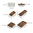 thumbnail image 2 of Glass Snackle Box Container Snack Organizer with Walnut Wooden Lids and Tray Divided Serving Tray for Nuts Candy, 2 of 6