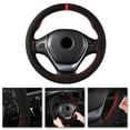 thumbnail image 1 of 38Cm Universal Black Car Steering Wheel Cover Protector Suede Anti-Slip Sport, 1 of 8