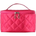 thumbnail image 1 of Bolsa de viaje para maquillaje HUOGUO, impermeable, de gran capacidad, color rosa, 1 of 1