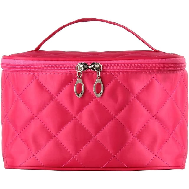Bolsa de viaje para maquillaje HUOGUO, impermeable, de gran capacidad, color rosa