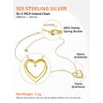 thumbnail image 6 of Silvora Gold Plated Hollow Out Heart Pendant Necklaces for Women S925 Sterling Silver Delicate Necklace Jewelry Gift for Wife Mom Daughter, 6 of 8