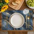 thumbnail image 3 of Placemat Blue Marble Placemats for Dining Table Modern Abstract Art Washable Table Mats for Party Kitchen Dining Decoration, 3 of 7