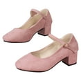 thumbnail image 6 of Aueoeo Women's Ankle Strap Shoes Low Block Chunky Heels Round Toe Comfortable Dress Office Work Church Wedding Shoes, 6 of 9