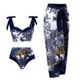 thumbnail image 2 of Womens One Piece Tankini Swimsuit with Maxi Wrap Skirt Summer Floral Printed Two Piece Tummy Control Bathing Suit, 2 of 9