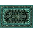 thumbnail image 1 of Ahgly Company Indoor Rectangle Persian Turquoise Blue Traditional Area Rugs, 5' x 8', 1 of 4