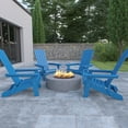 thumbnail image 2 of Flash Furniture Set of 4 Charlestown All-Weather Poly Resin Folding Adirondack Chair in Blue, 2 of 9