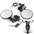 thumbnail image 4 of 2pcs Repliable Rétroviseurs Ronds avec Clignotants LED pour 0.67-0.75in Guidon End Moto Pièces, 4 of 9