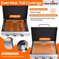 thumbnail image 6 of 3-Burner Propane Gas BBQ Grill & Stainless Steel Plancha Combo, Portable for Camping & Backyard, with Regulator & Adapter, Cast Iron Grates, Enamel Body, 6 of 7