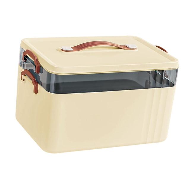 Esquirla Emergency Storage Box Large Capacity Sleek Portable Medical Box for Car Drom 2 Layer