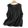 thumbnail image 4 of NTACZA Tank Tops Cotton V-Neck Casual Sleeveless Lace Trim Cute Summer Tops, 4 of 7