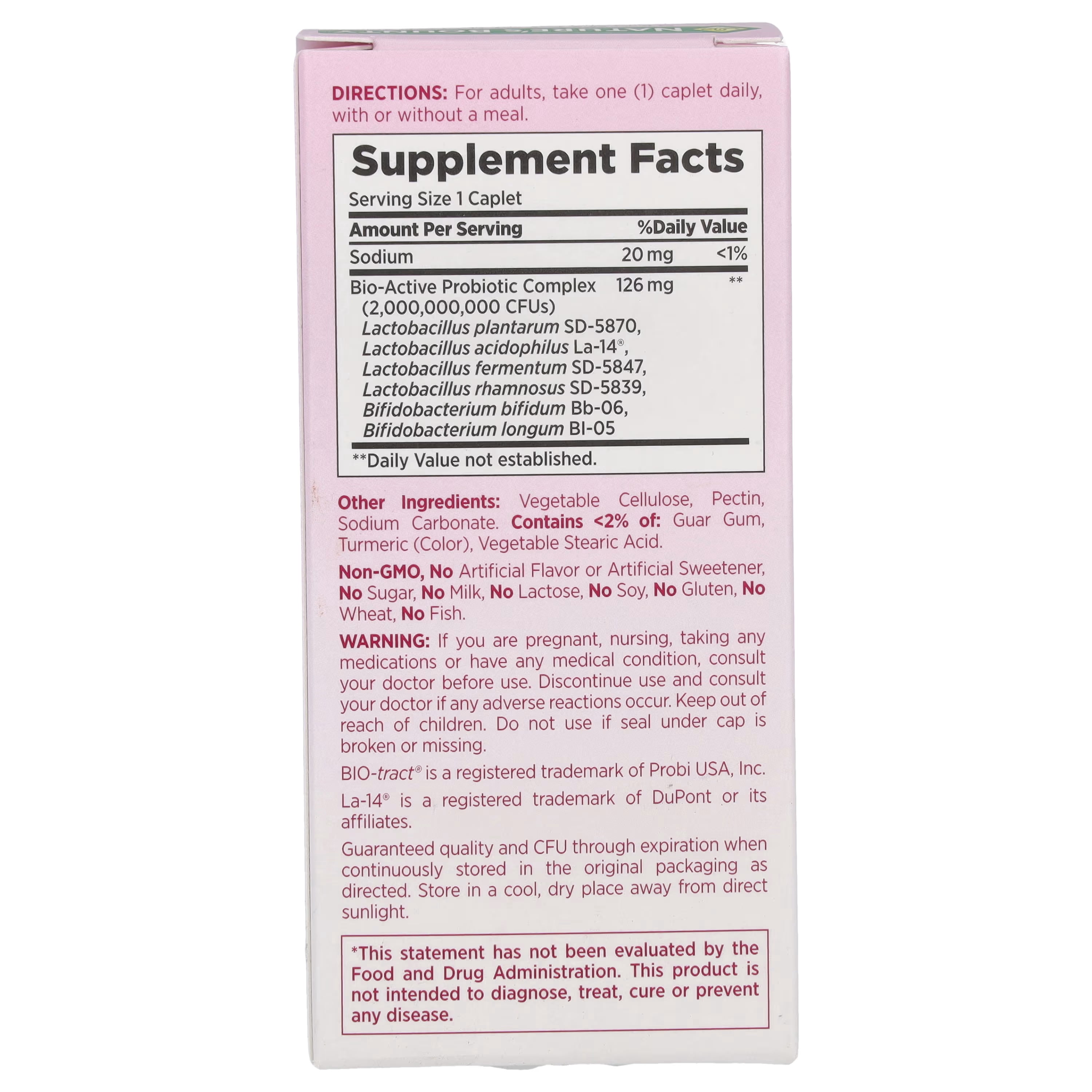 Nature's Bounty Optimal Solutions Probiotic Caplets, 30 Ct, 2-Pack