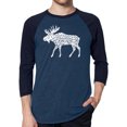 thumbnail image 1 of Men's Raglan Baseball Word Art T-shirt - Moose, 1 of 2
