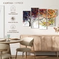 thumbnail image 5 of Elephant Stock The Colour Of Dreams Wall Art - Horizontal Multi Panel Canvas - Living Room Wall Decor - Floral And Botanical Multi Panel - Orange And Gray Decor By Ashvin Harrison - 36" x 22", 5 of 8