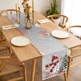thumbnail image 3 of Gray Snowman Christmas Table Runner - 60 Inch Long Xmas Tree Coastal Snowflake Starfish Cotton and Linen Blended Dress Scarves Farmhouse Table Runner for Kitchen Dining, Coffee Table, 13" x 60", 3 of 8