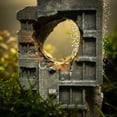 thumbnail image 5 of THOPBPRK Aquarium Decoration City Ruins Building Statue, Broken Architecture Ornament for Fish Tank , Resin Hidden Cave for Small Pets and Reptiles, 5 of 6
