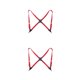 thumbnail image 1 of Minnieouse Poliéster Unisex Brace Reemplazo Easy Matching Universal Adultos Portable Color Sólido Braces con 2 Clips Rojo Rojo 2piezas, 1 of 6