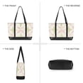 thumbnail image 6 of FORMRS Canvas Laptop Tote Bag for Women with 15.6" Computer Compartments Shoulder Handbag, Pastel Pink Geometric, 6 of 7