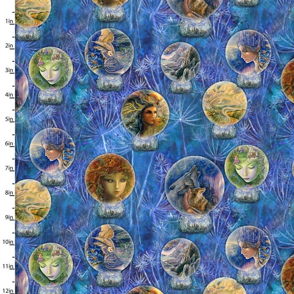 Power of the Elements Snow Globes Cotton Fabric