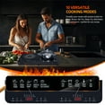 thumbnail image 4 of Double Induction Cooktop, Countertop Induction Cooker 2 Burners,  Electric Cooktops with 1800W Sensor Touch, 10 Temperature & Power Levels, Safety Lock, 4 of 10